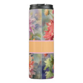 Gepersonaliseerde floral drink tumbler thermosbeker (Achterkant)