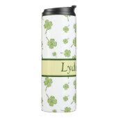 Gepersonaliseerde floral drink tumbler thermosbeker (Gedraaid links)