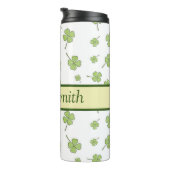 Gepersonaliseerde floral drink tumbler thermosbeker (Geroteerd rechts)