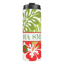 Gepersonaliseerde floral drink tumbler thermosbeker
