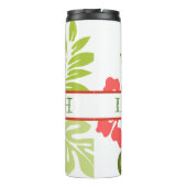 Gepersonaliseerde floral drink tumbler thermosbeker (Achterkant)