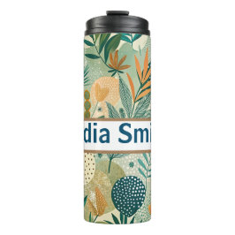 Gepersonaliseerde floral drink tumbler thermosbeker