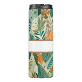 Gepersonaliseerde floral drink tumbler thermosbeker (Achterkant)