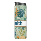 Gepersonaliseerde floral drink tumbler thermosbeker (Geroteerd rechts)