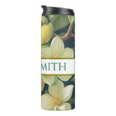 Gepersonaliseerde floral drink tumbler thermosbeker (Geroteerd rechts)