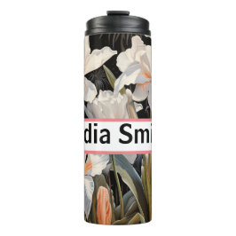 Gepersonaliseerde floral drink tumbler thermosbeker