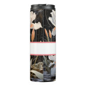Gepersonaliseerde floral drink tumbler thermosbeker (Achterkant)