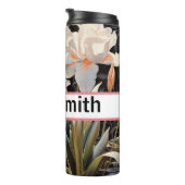 Gepersonaliseerde floral drink tumbler thermosbeker (Geroteerd rechts)