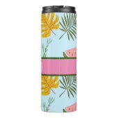 Gepersonaliseerde floral drink tumbler thermosbeker (Achterkant)
