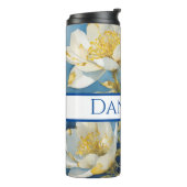 Gepersonaliseerde floral drink tumbler thermosbeker (Gedraaid links)