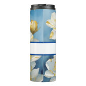 Gepersonaliseerde floral drink tumbler thermosbeker (Achterkant)