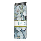Gepersonaliseerde floral drink tumbler thermosbeker (Gedraaid links)