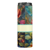 Gepersonaliseerde floral drink tumbler thermosbeker (Achterkant)
