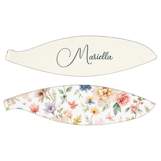 Gepersonaliseerde  Floral Elegant Script Naam Basketbal (Panelen)