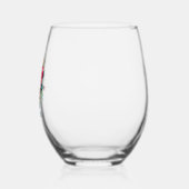 Gepersonaliseerde Floral Hart Mam Naam Moederdag Wijnglas Zonder Voet (Links)