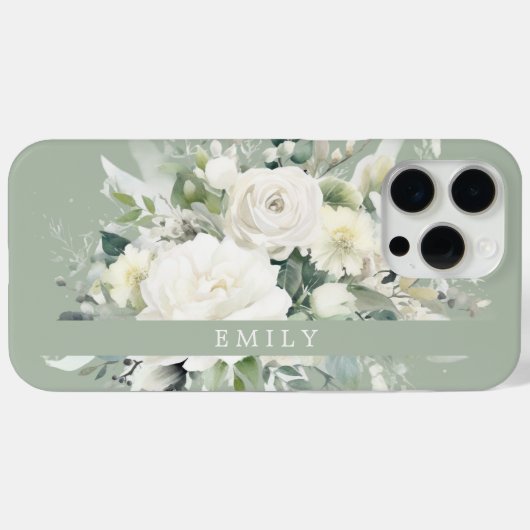 Gepersonaliseerde Floral Hoesje-Mate Case-Mate iPhone Case (Achterkant (horizontaal))