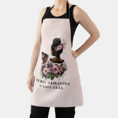Gepersonaliseerde Floral Ma en Baby (2) Schort (Insitu)