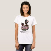Gepersonaliseerde Floral Ma en Baby (2) T-shirt (Voorkant volledig)