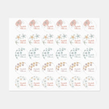 Gepersonaliseerde Floral Medley Kind's kledinglabe