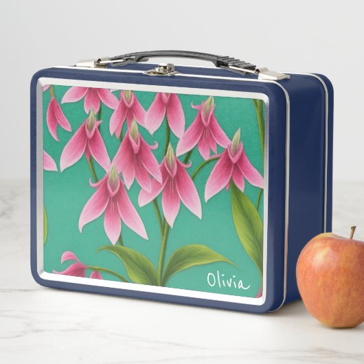 Gepersonaliseerde Floral Metal Lunchbox (In situ)