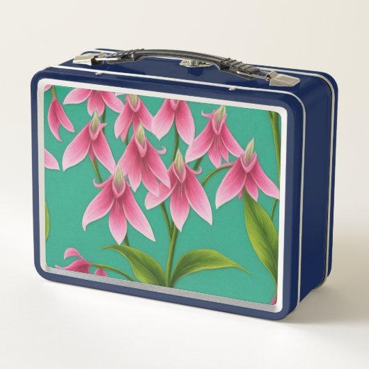 Gepersonaliseerde Floral Metal Lunchbox (Achterkant)