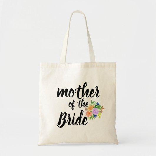 Gepersonaliseerde Floral moeder van de Bride Tote Bag (Voorkant)