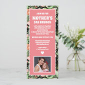 Gepersonaliseerde Floral Moederdag Brunch Foto Kaart (Staand voorkant)
