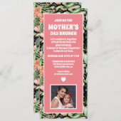 Gepersonaliseerde Floral Moederdag Brunch Foto Kaart (Voorkant / Achterkant)