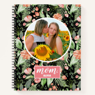 gepersonaliseerde Floral Mom Custom Foto Moederdag Notitieboek