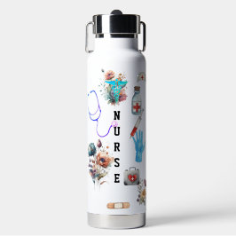 Gepersonaliseerde Floral Reis Zurse Monogram Waterfles