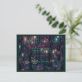 Gepersonaliseerde Floral Spray Fantasy Art Briefkaart (Staand voorkant)