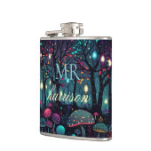 Gepersonaliseerde Floral Spray Fantasy Art Flask Heupfles (Links)