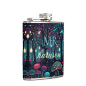 Gepersonaliseerde Floral Spray Fantasy Art Flask Heupfles (Rechts)