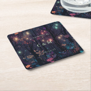 Gepersonaliseerde Floral Spray Fantasy Art Kartonnen Onderzetters