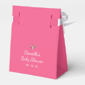 Gepersonaliseerde Floral Spray Roze Favor Dozen Bedankdoosjes (Achterkant)