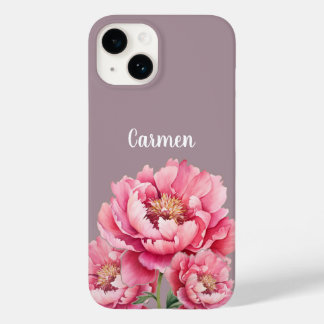Gepersonaliseerde Floral telefoonhoes, aangepaste Case-Mate iPhone 14 Hoesje