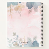 Gepersonaliseerde Floral Theme Spiral Notitieboek (Achterkant)