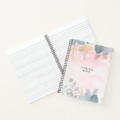 Gepersonaliseerde Floral Theme Spiral Notitieboek (Binnen)