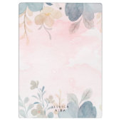 Gepersonaliseerde Floral Theme Spiral Notitieboek Klembord (Achterkant)