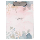 Gepersonaliseerde Floral Theme Spiral Notitieboek Klembord (Voorkant)