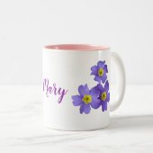 Gepersonaliseerde Floral Two-Tone Mok (Voorkant rechts)