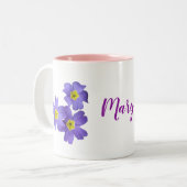 Gepersonaliseerde Floral Two-Tone Mok (Voorkant links)