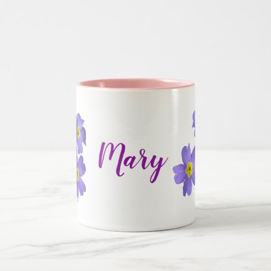 Gepersonaliseerde Floral Two-Tone Mok (Center)