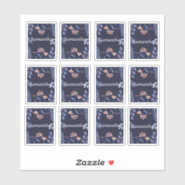 Gepersonaliseerde Floral Vinyl Stickers