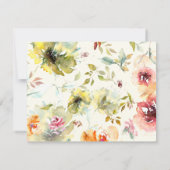 Gepersonaliseerde Floral Waterverf Rustic Land Notitiekaartje (Achterkant)