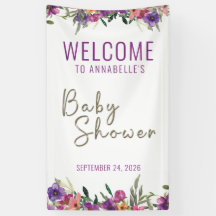 Gepersonaliseerde Floral Welkom Meisje Baby shower
