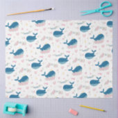 Gepersonaliseerde Floral Whale Tissuepapier (Craft)