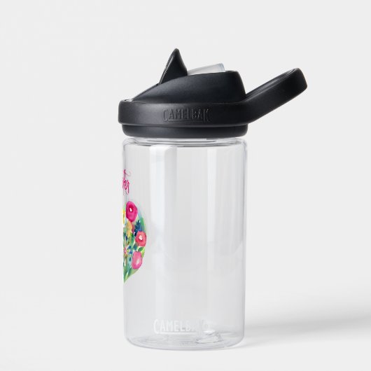 Gepersonaliseerde Floral Wreath Waterverf Waterfles (Links)