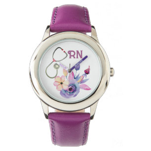 Gepersonaliseerde Floral Zurse Monogram Cadeaus Horloge