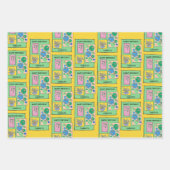 Gepersonaliseerde  florale doedelkunst inpakpapier vel (Voorkant 3)